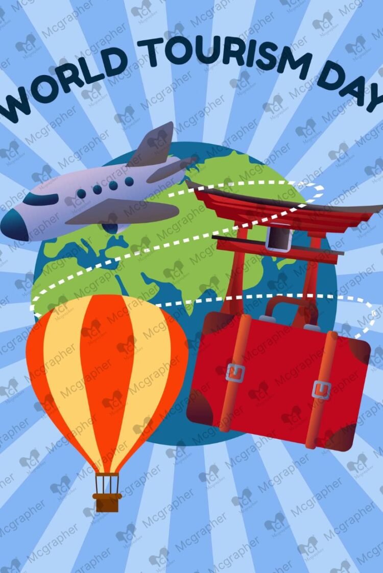 World Tourism Day destination vector illustration