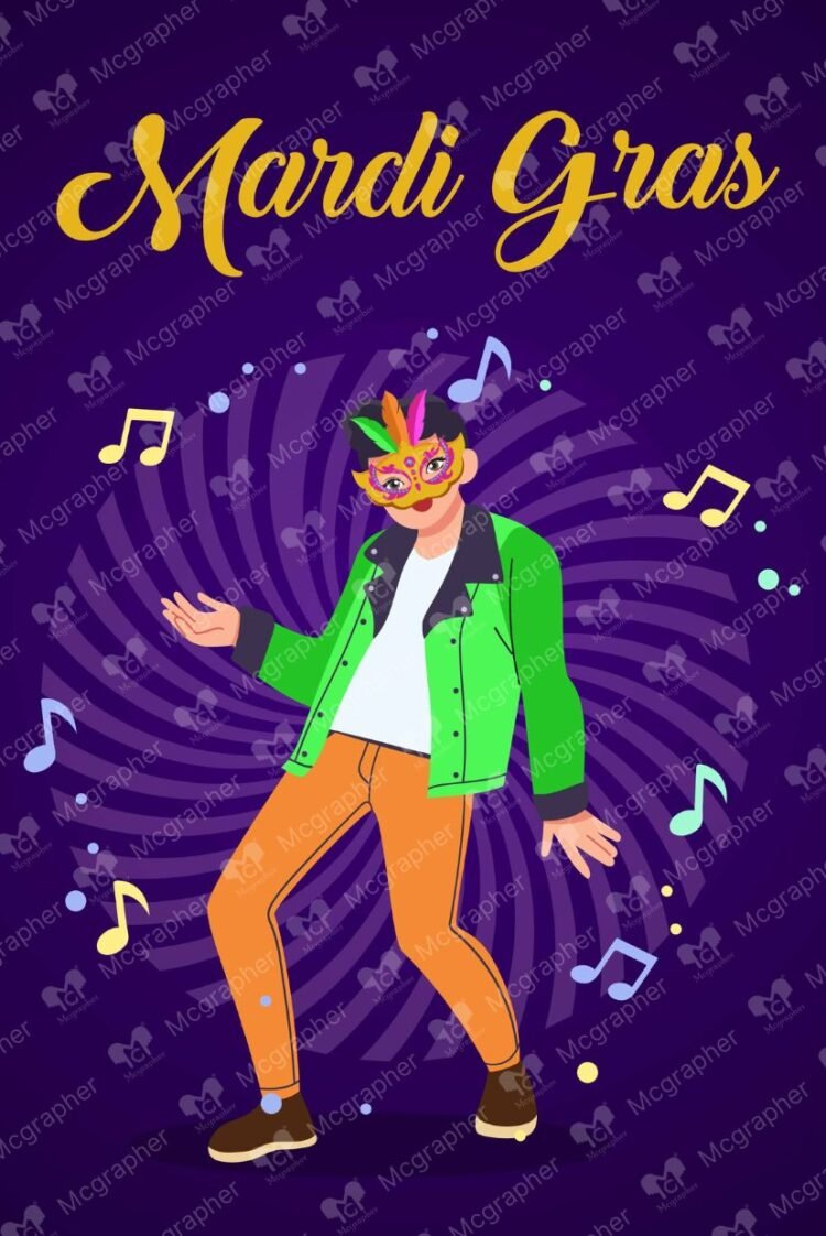 Mardi Gras Dance Illustration