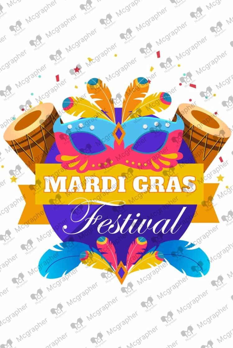Mardi Gras carnival celebration Illustration