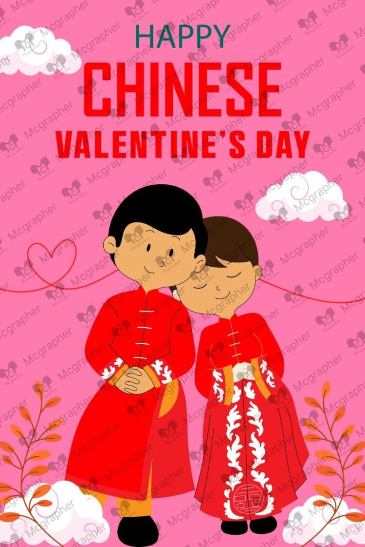 Happy China Valentine Festival couple Illustration