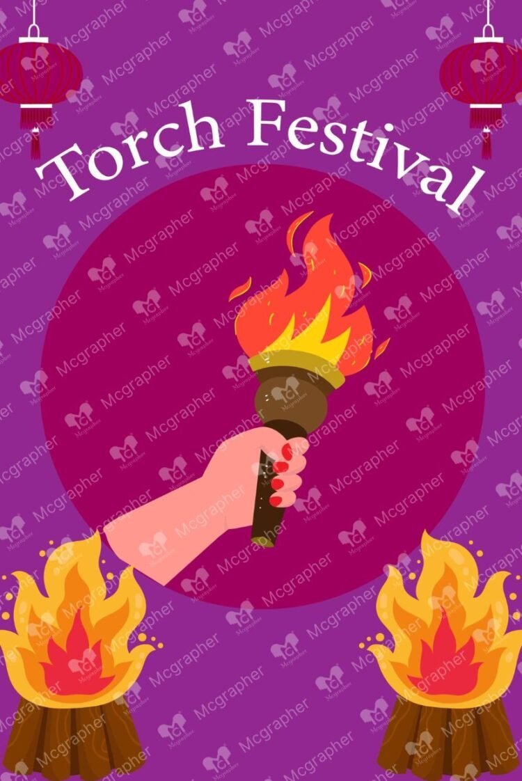 National Torch Day Event Illustration