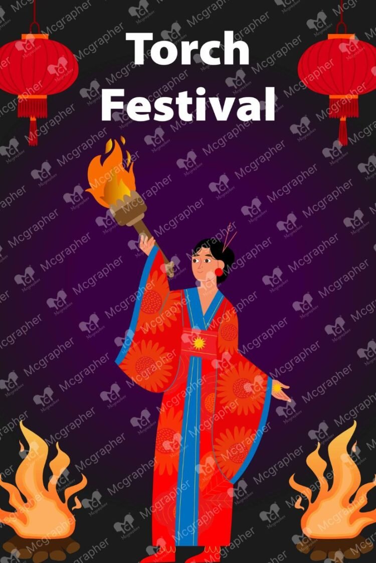 National Torch Day Illustration