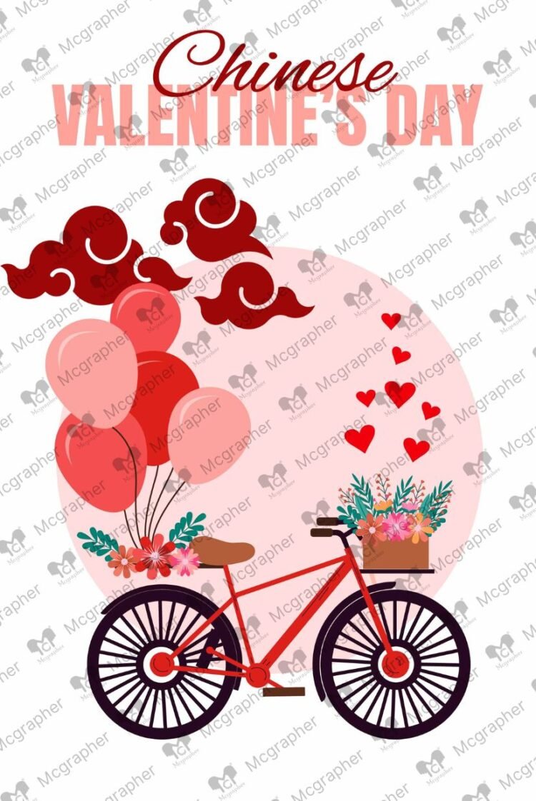 China Valentine Day Illustration
