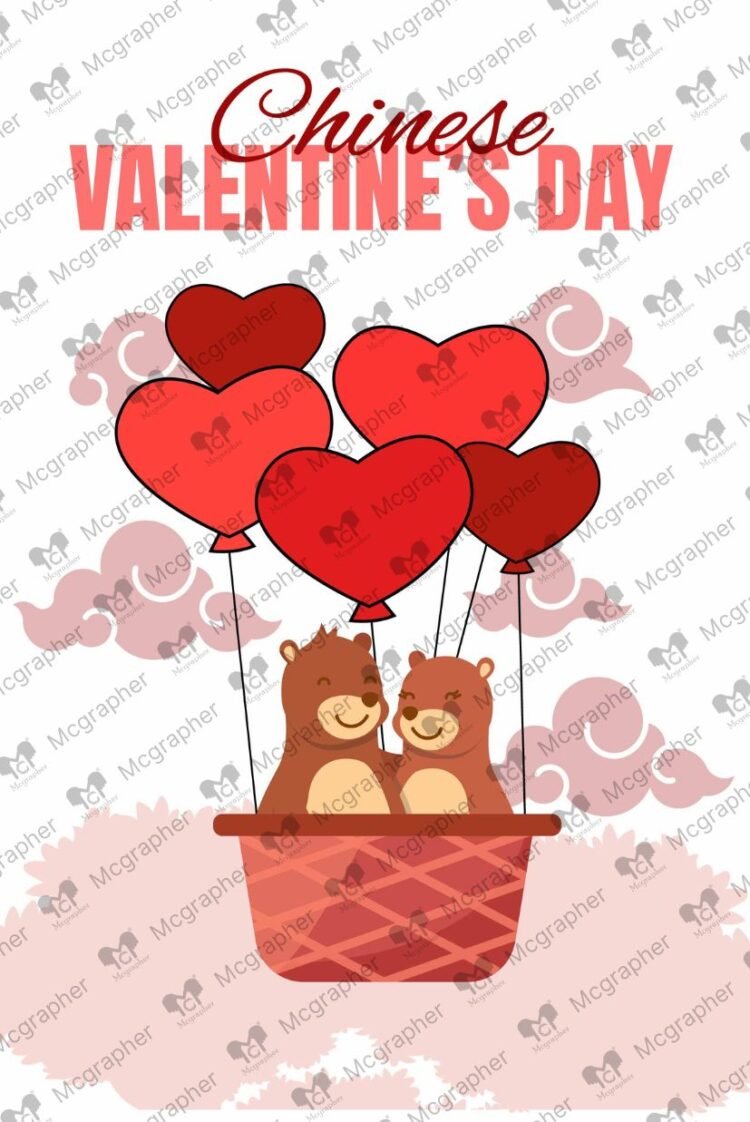China Valentine Day love Illustration