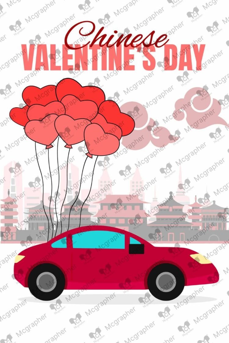China Valentine Day love tale Illustration
