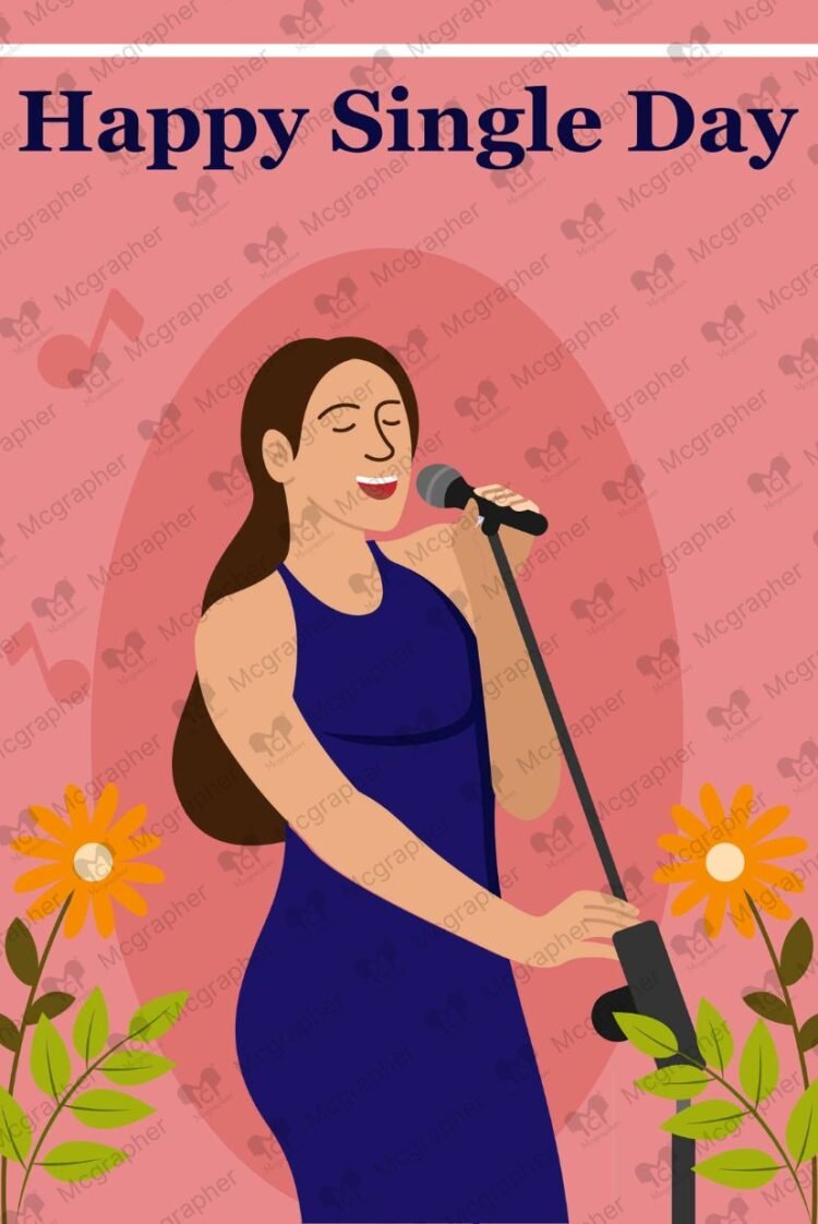Singles Day solo life vector art illustration