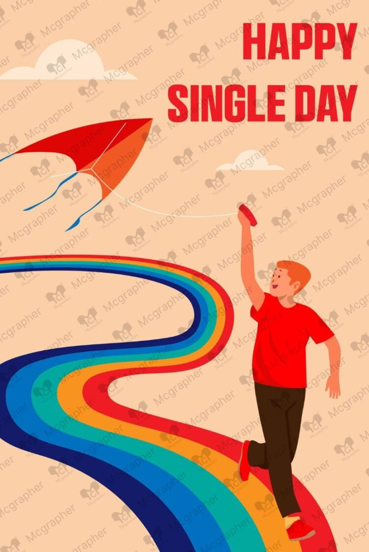Singles Day single goals vector illustration