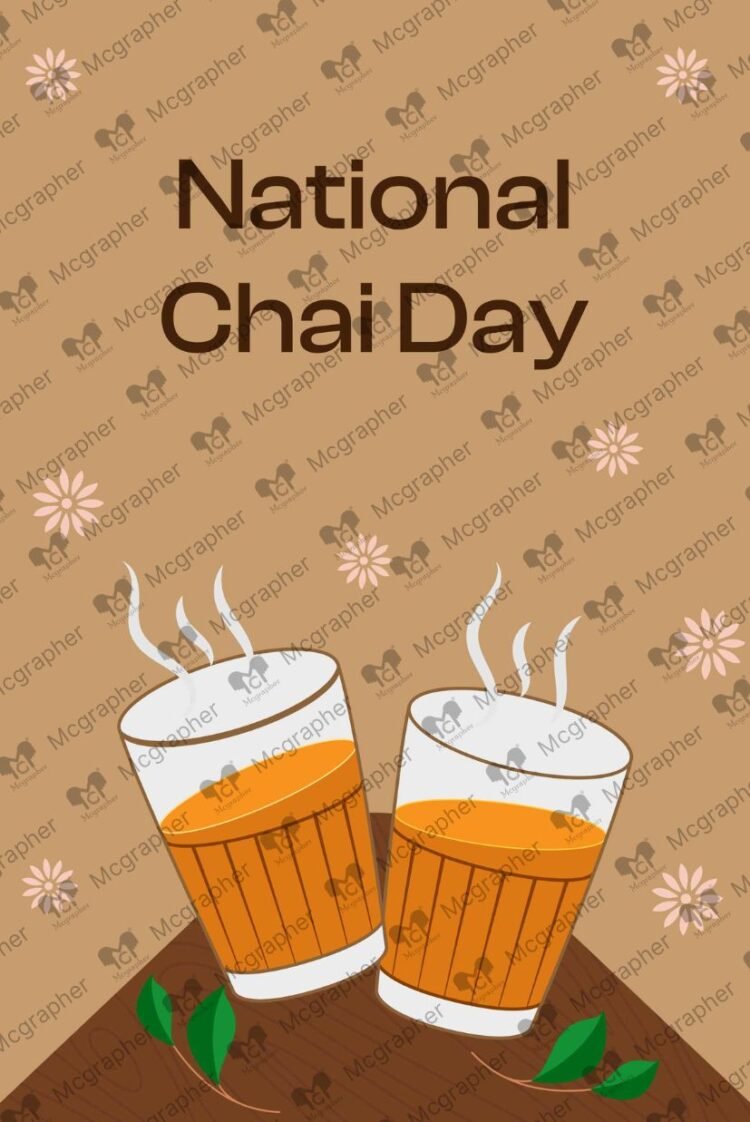 Chai Day Love Tea vector Illustration