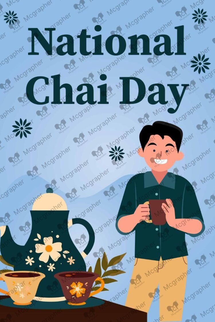 Chai Day Tea Addict vector Illustration