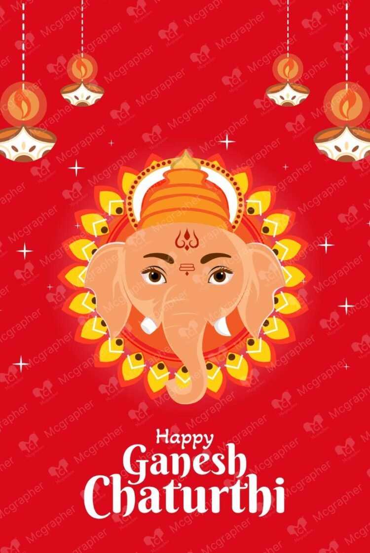 Ganesh Chaturthi Ganpati Bappa Morya digital illustration