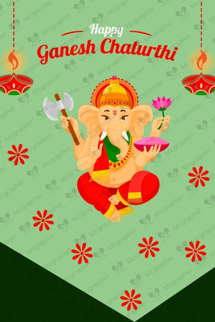 Ganesh Chaturthi Ganpati Fest digital illustration