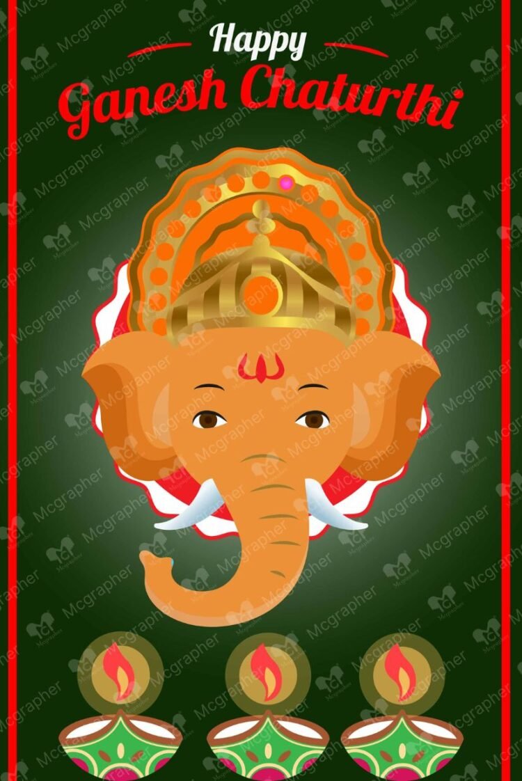 Ganesh Chaturthi Celebration digital illustration
