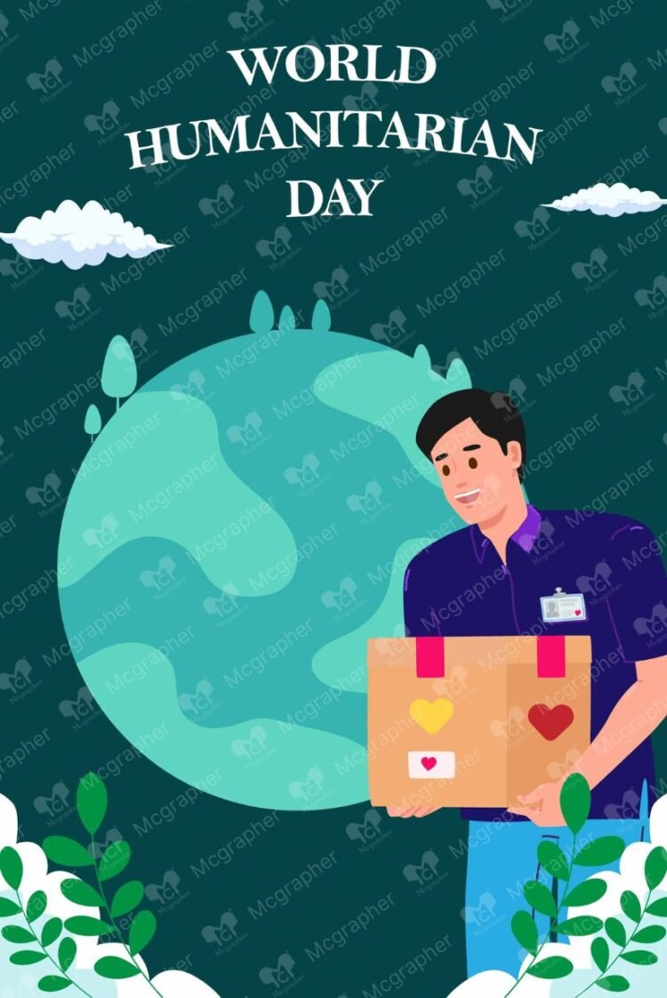 Humanitarian Day awareness vector illustration