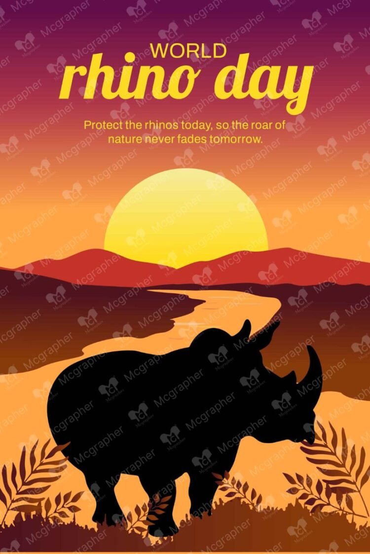 Rhino Day Species illustration