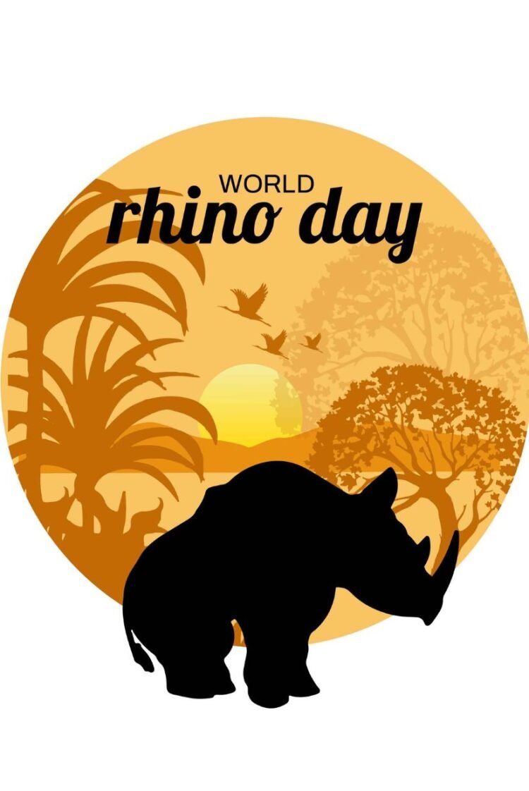 Rhino Day Endangered illustration
