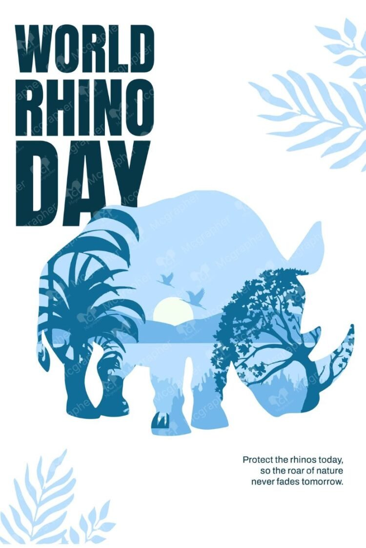World Rhino Day Endangered illustration