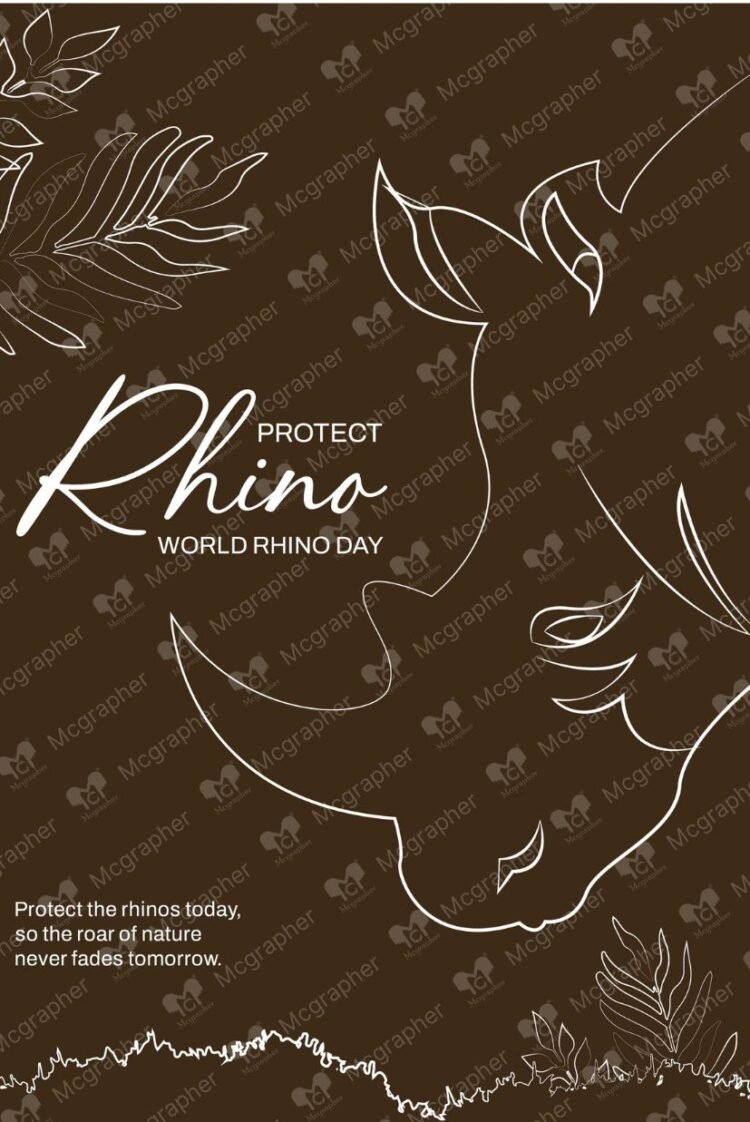 World Rhino Day Protection illustration
