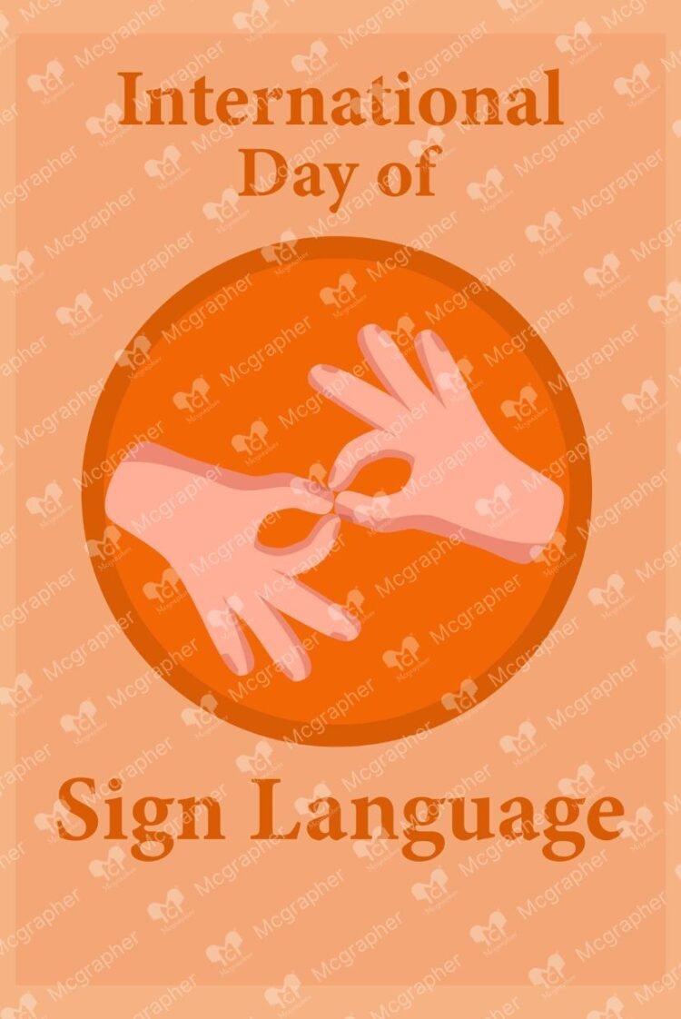 World Sign Language day illustration