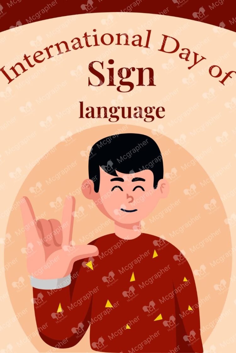 Sign Language Day Awareness illustration