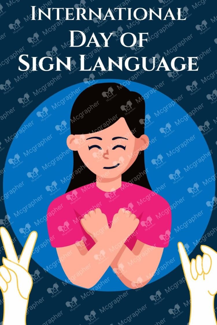 Sign Language Day Communication illustration
