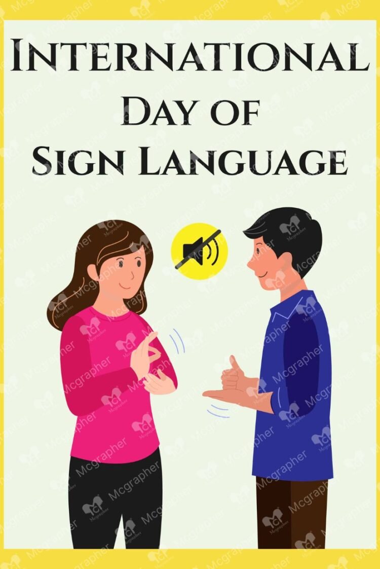 World Sign Language Day Communication illustration
