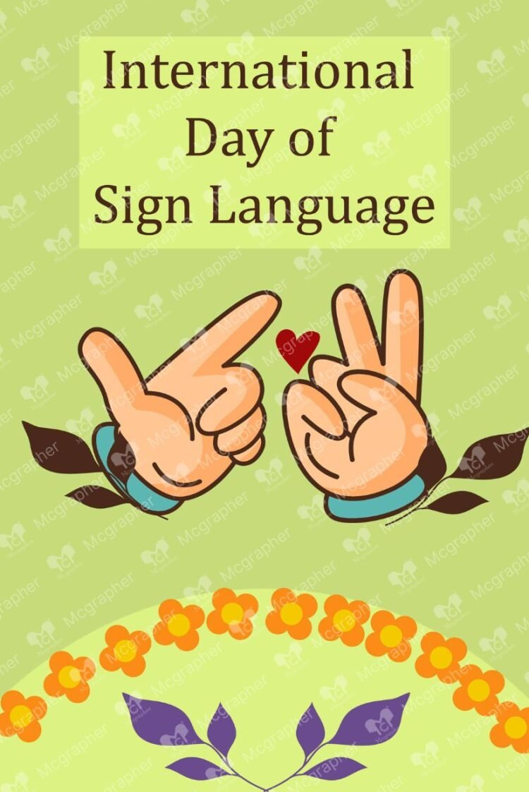 World Sign Language Day Equality illustration