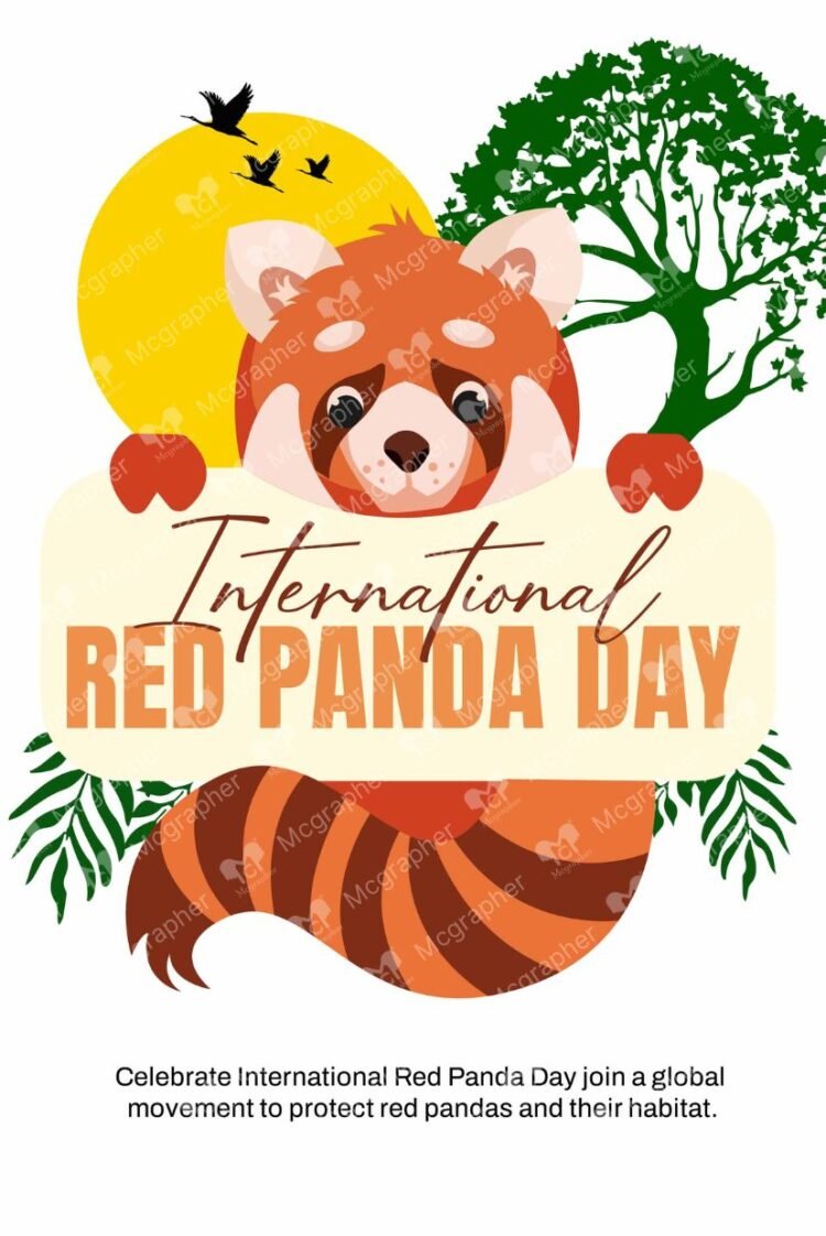 International Red Panda Day Protection illustration