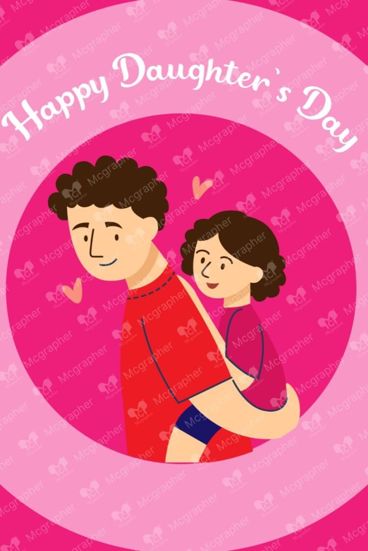 Happy Daughters Day celebration vector illustration