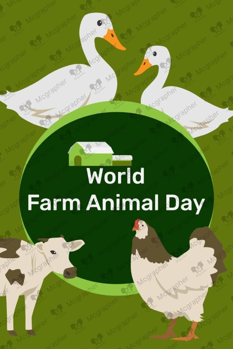 Farm Animal Day vector illustration