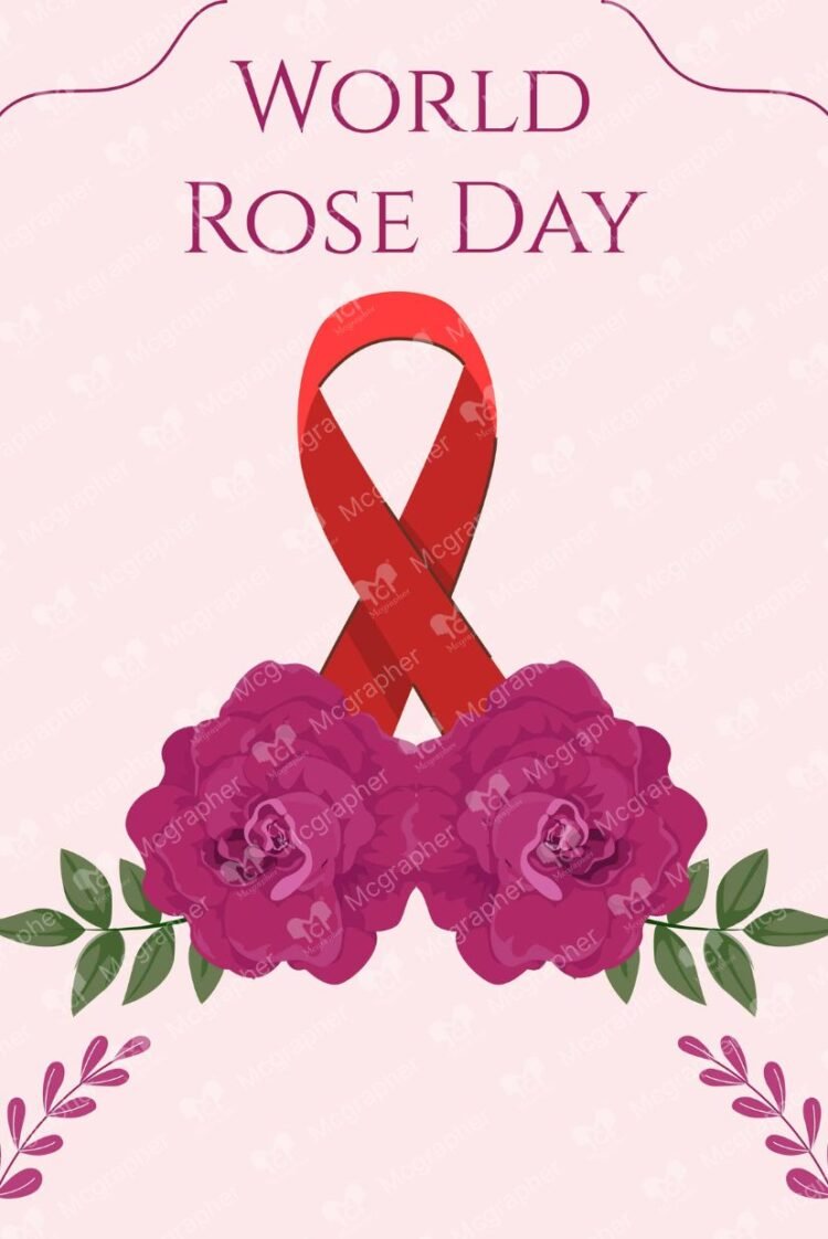 Happy World Rose Day illustration