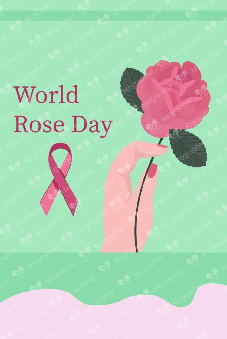 World Rose Day celebration illustration