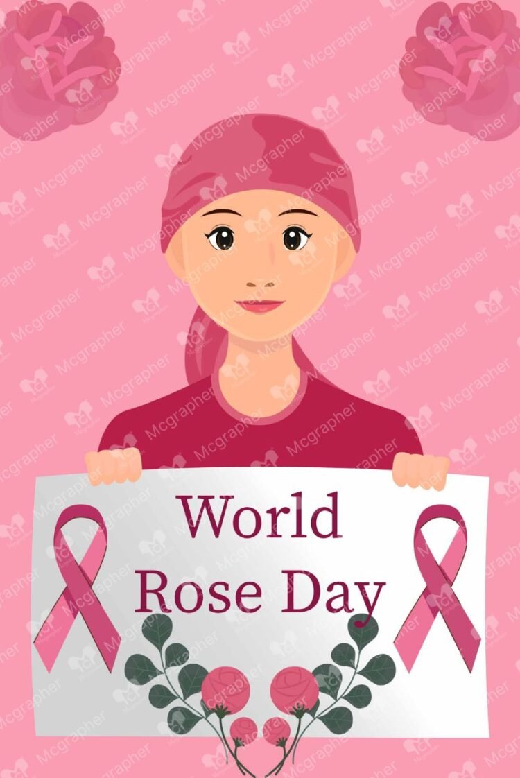 World Rose Day couple illustration