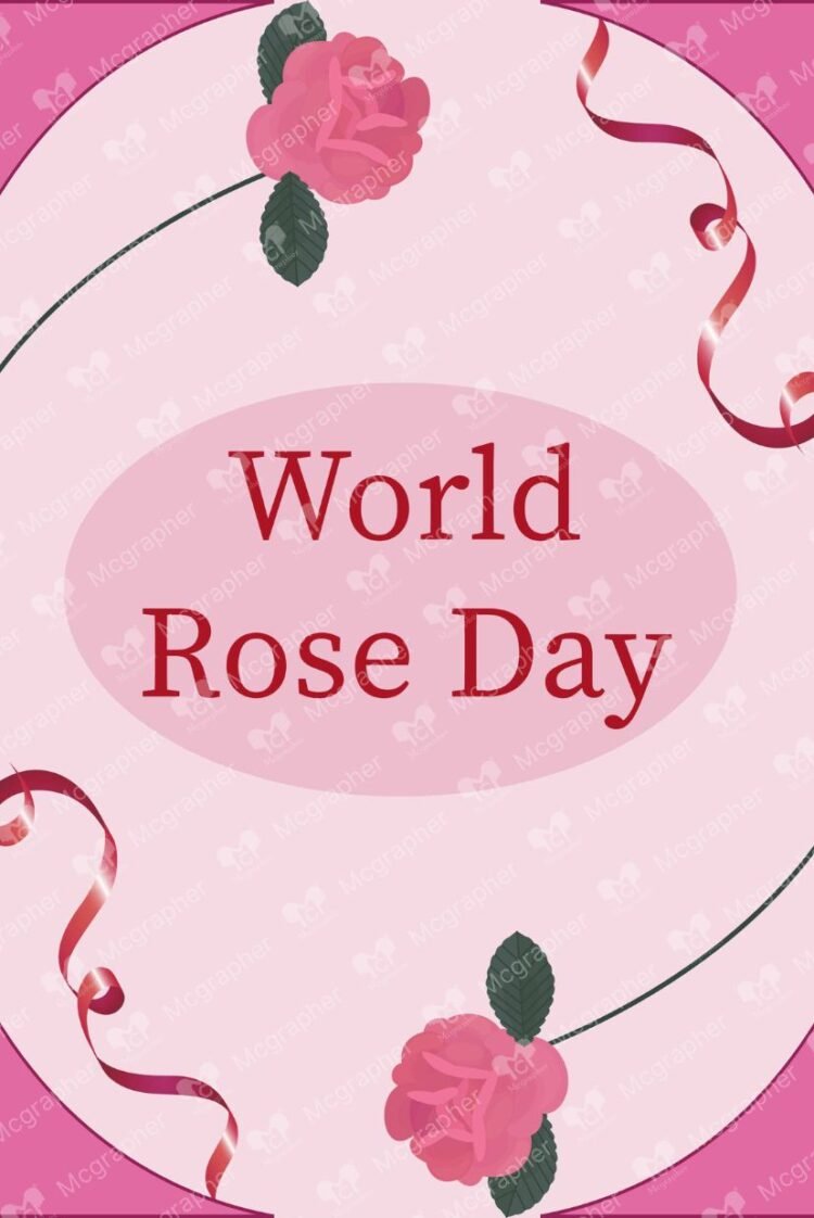 Happy Rose Day bouquet illustration