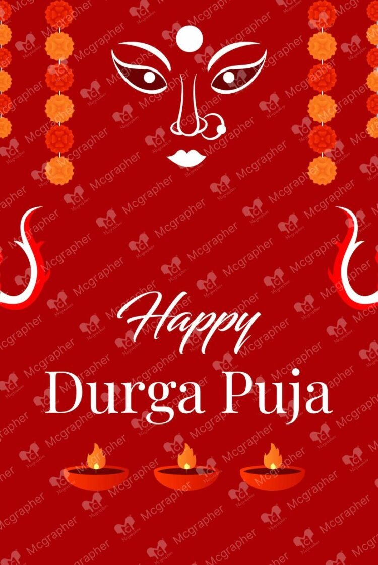 Happy Durga Puja Puja Vibes illustration