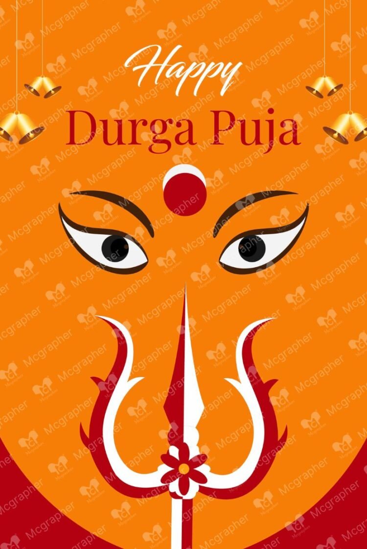 Happy Durga Puja festival Vibes illustration