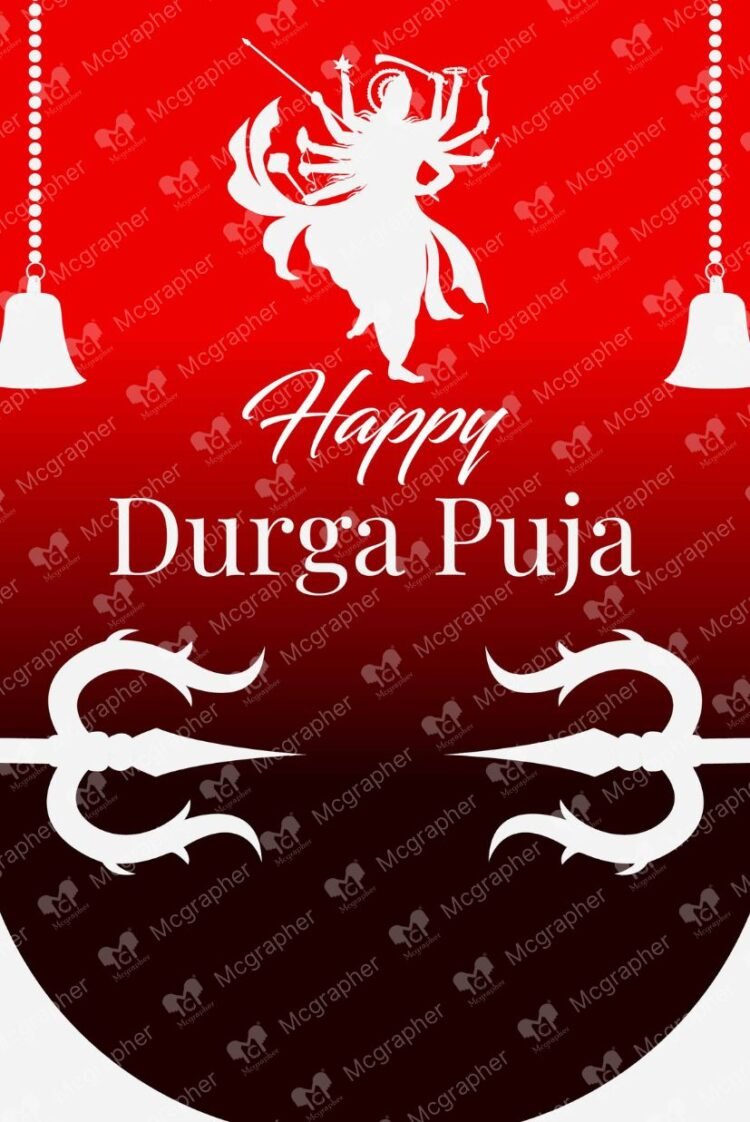 Happy Durga Puja festive illustration