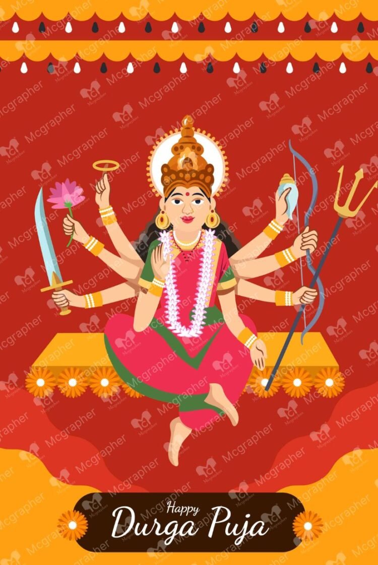 Durga Puja Festive Celebration illustration
