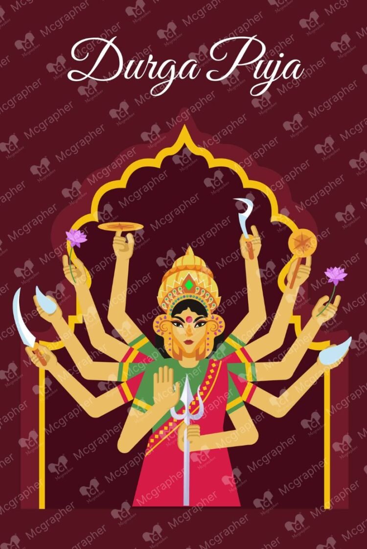 Durga Puja Festive vector illustration