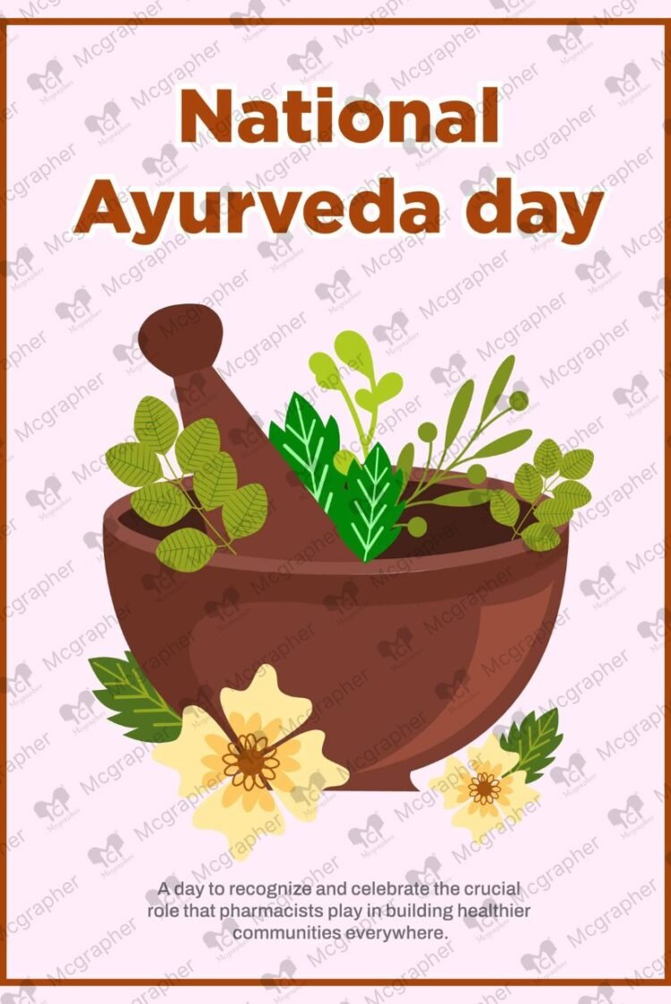 Ayurveda Day Indian vector illustration