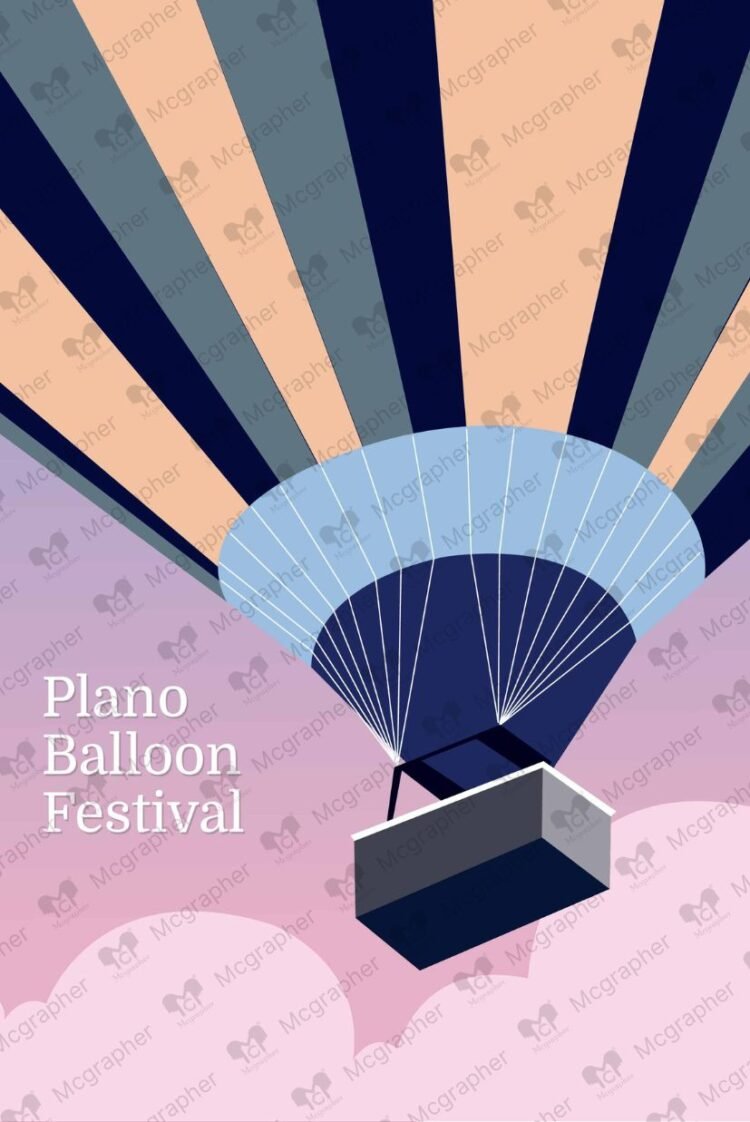 Plano Balloon day illustration