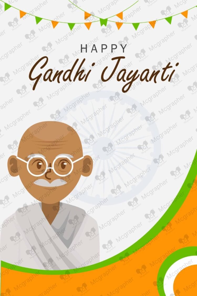 Happy Gandhi Jayanti vector illustration