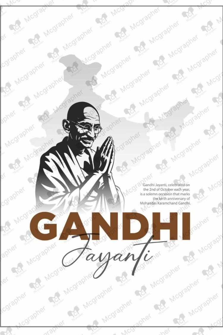 Happy Gandhi Jayanti illustration