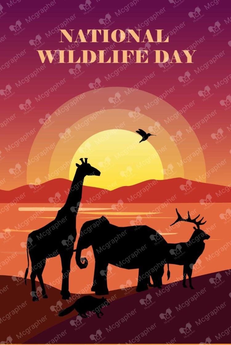 National Wildlife Day illustration