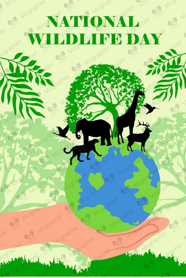 National Wildlife Day protection illustration