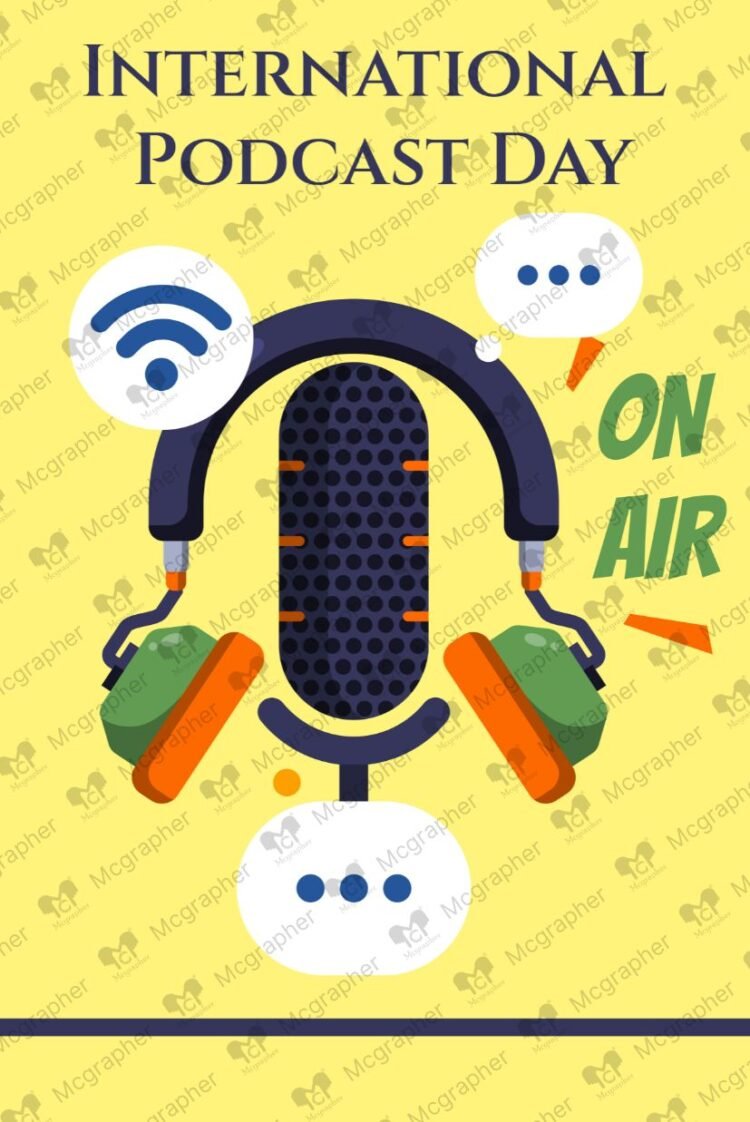 International Podcast Day chit chat illustration
