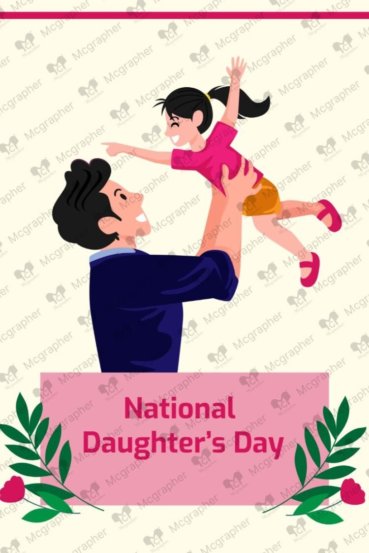 Happy Daughters Day vector illustration