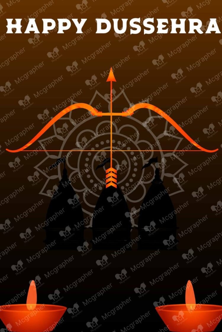 Happy Dussehra festive illustration