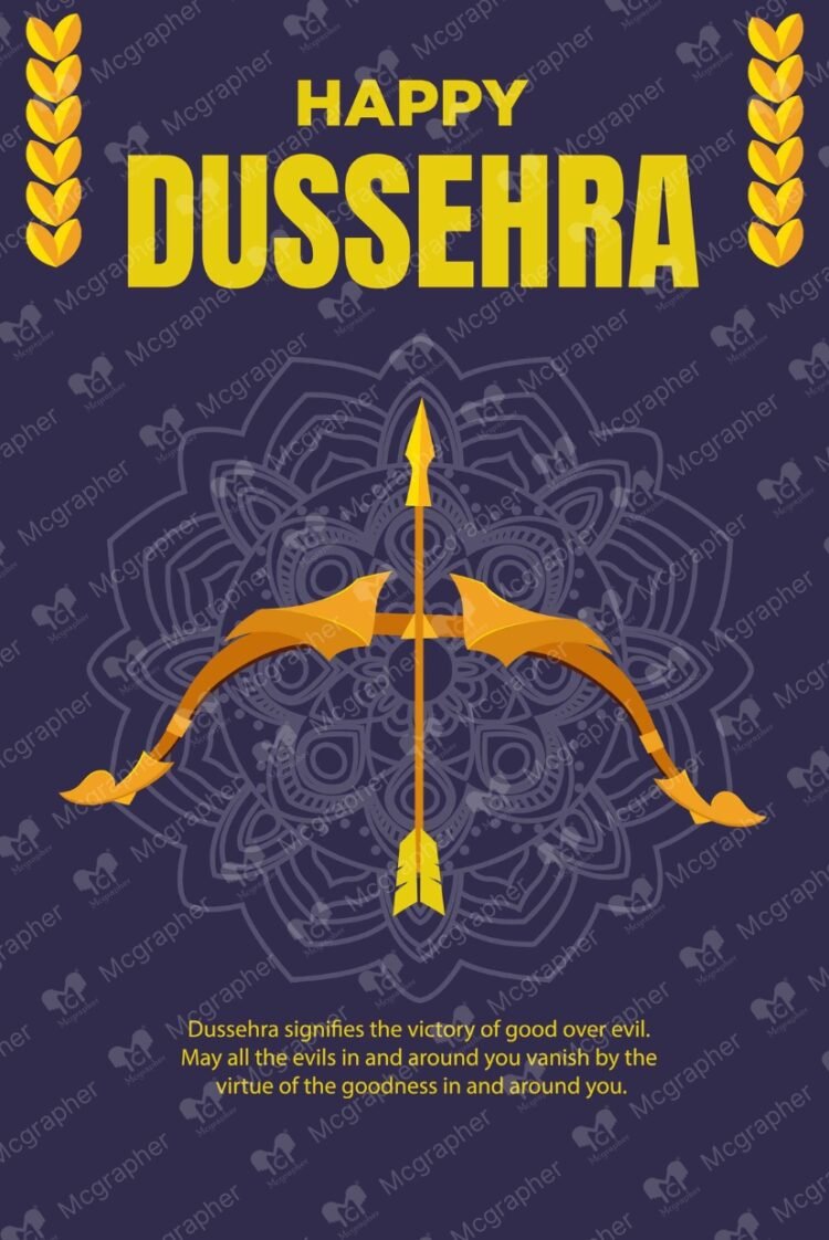 Happy Dussehra festival vector illustration