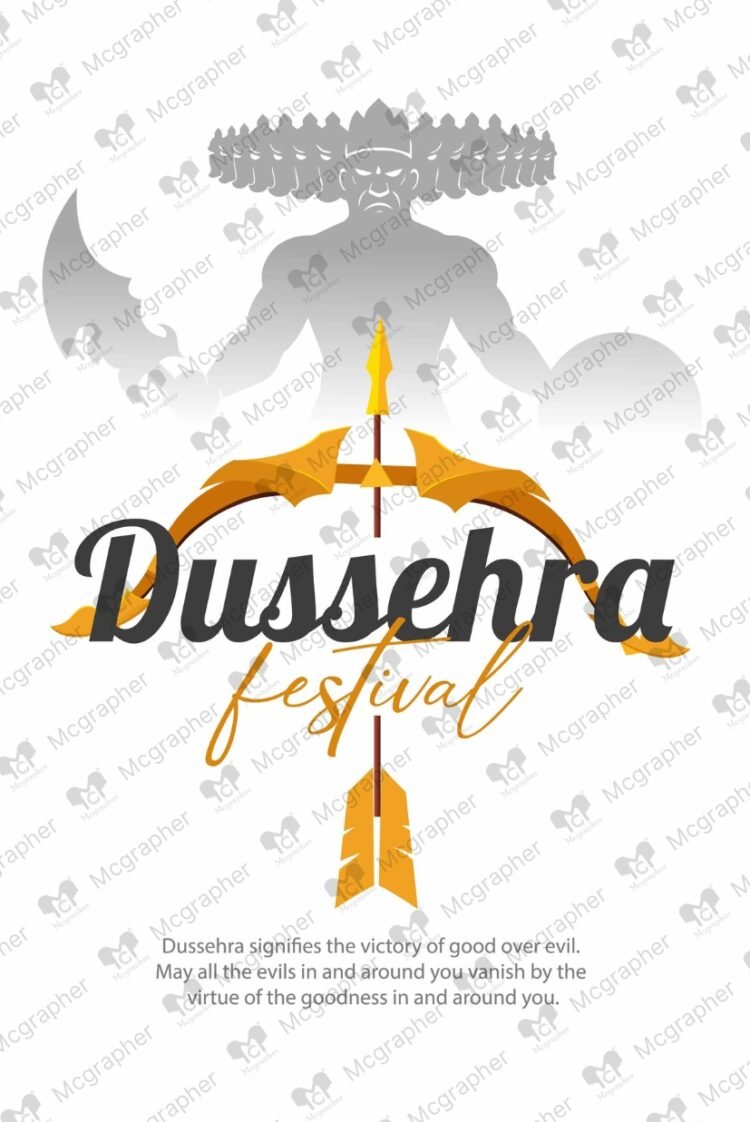 Dussehra Festival Lord Ram illustration