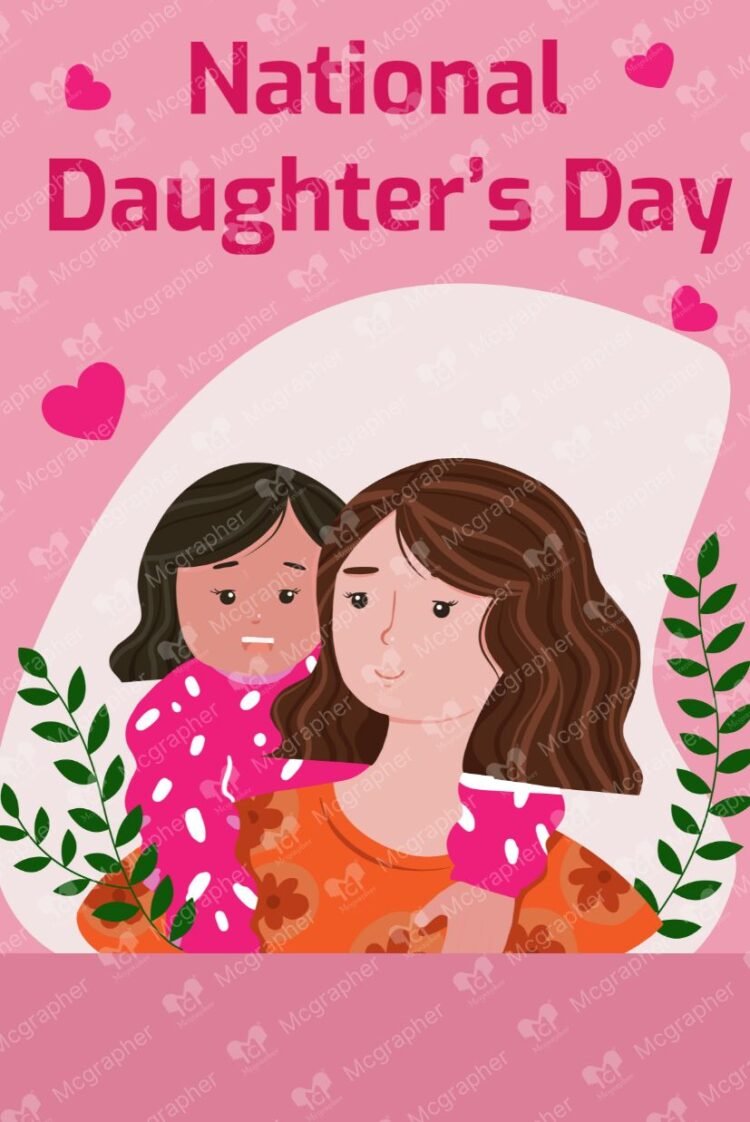 Happy Daughters Day love vector illustration